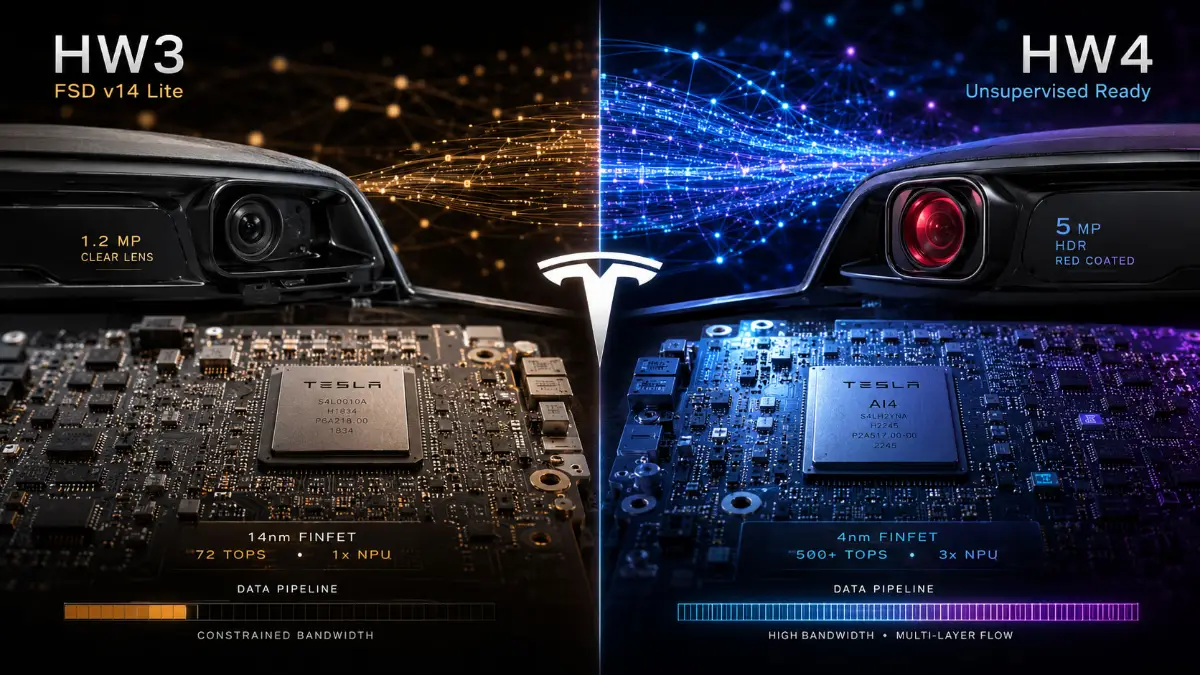 Tesla HW3 vs HW4 FSD Differences